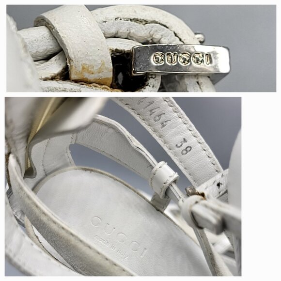 Gucci Daryl Calfskin Suede  Cage Platform Sandals - Picture 11 of 17